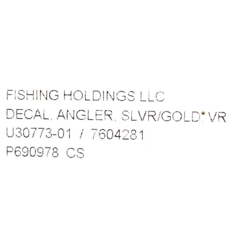 Boat Raised Decals 202308 | Angler Silver Stickers (Pair)