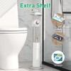 Freestanding Toilet Paper Holder with Shelf and Reserve for Small