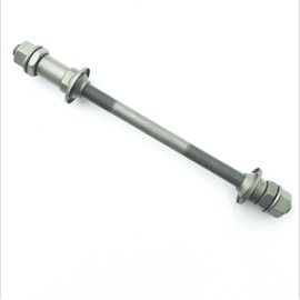 Silver 185MM Bike Axle Bike Multiple Speed Rear Hub Axle 3/8Inch Hubs Cycling Wheels Accessories