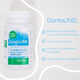 DontoLIND Dietary Supplement - Perfect Gum Hygiene with t-HCM® and Riboflavin Dental Care & Oral Hygiene - 60 Tablets for Sucking