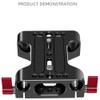 Aswalling Camera Base Plate with Dual 15mm Rod Rail Clamp