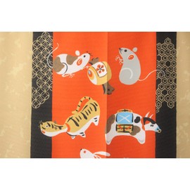 Noren Japanese Style Curtain, Room Divider, Blindfold Noren, 33.5 x 59.1 inches (85 x 150 cm), Cut Free Cut, Long Length, Long, Stylish, Modern Japanese Style, Japanese Pattern, Japanese Modern, Made