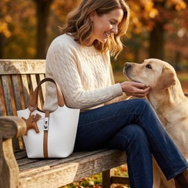 LANGING Women's Handbag, Tote Bag, Large Capacity, Popular, Commuting Bag, Handbag, Eco-Leather, Synthetic Leather, Business, Simple, Solid Color, Ultra-Lightweight, Small, Soft, Interior Pocket