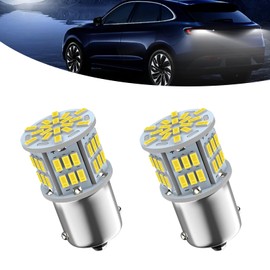 Dogary 2 PCS 1156 LED Turn Signal Light, 6800K Single Contact Super Bright Bulb, Tail Parking Light Reversing Light Replacement, Universal Lighting Accessory for Cars (White)