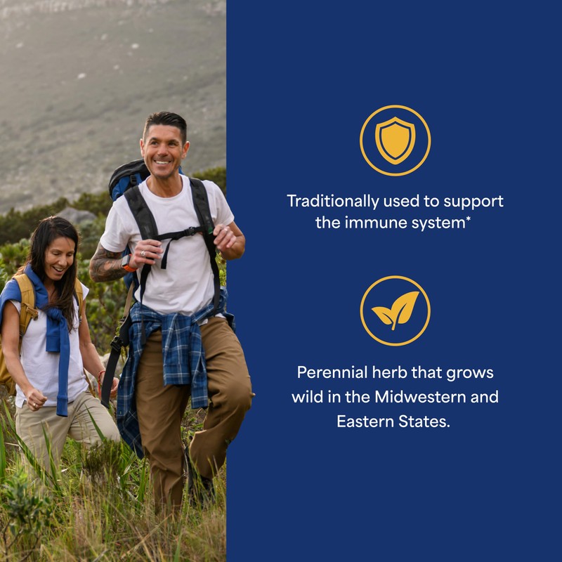 Puritan's Pride Premium Echinacea Natural Whole Herb Herbal Supplement 400mg,