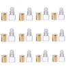 Mozff 12Pcs 1ml Mini Glass Roll on Bottles Roller Refillable