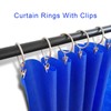 AMZSEVEN 40 Pack Metal Curtain Rings with Clips, Drapery Clips