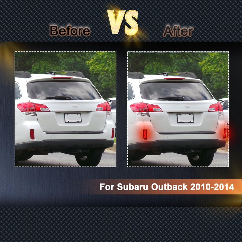 ZDEERAOTO Rear Bumper Reflector Lamp Fog Light DRL Sequential Turn