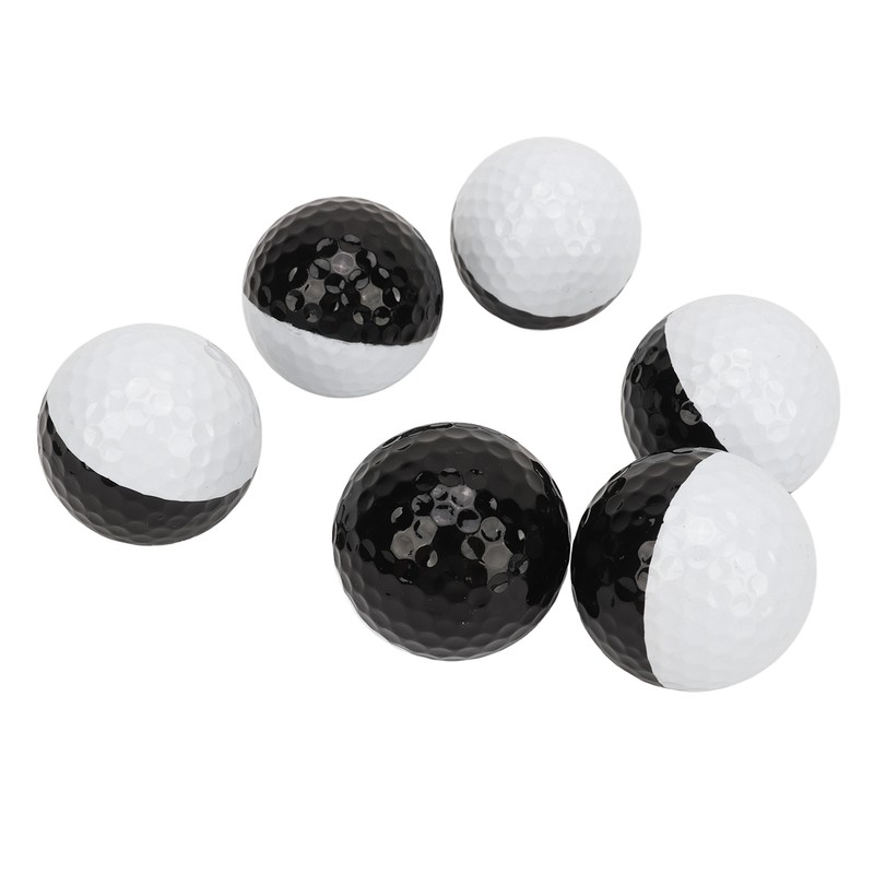 6PCS Golf Balls Synthetic Rubber Resin Putting Practice Ball for