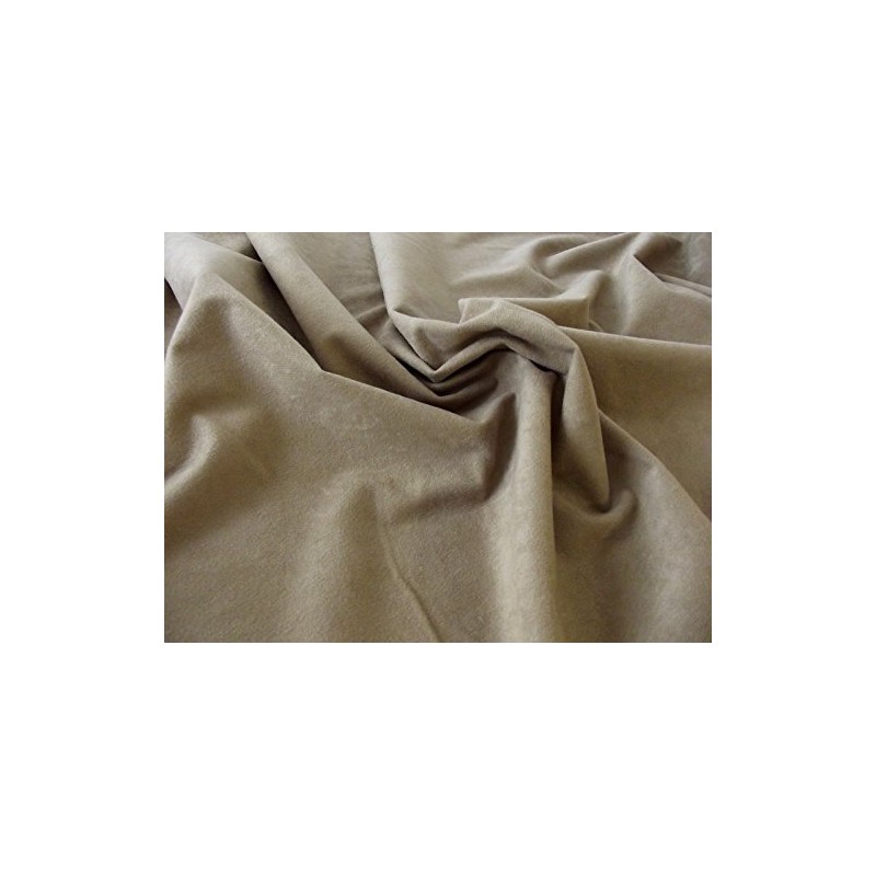 Faux Suede Suedette Fabric Material 170g - Beige, Sample 10cm