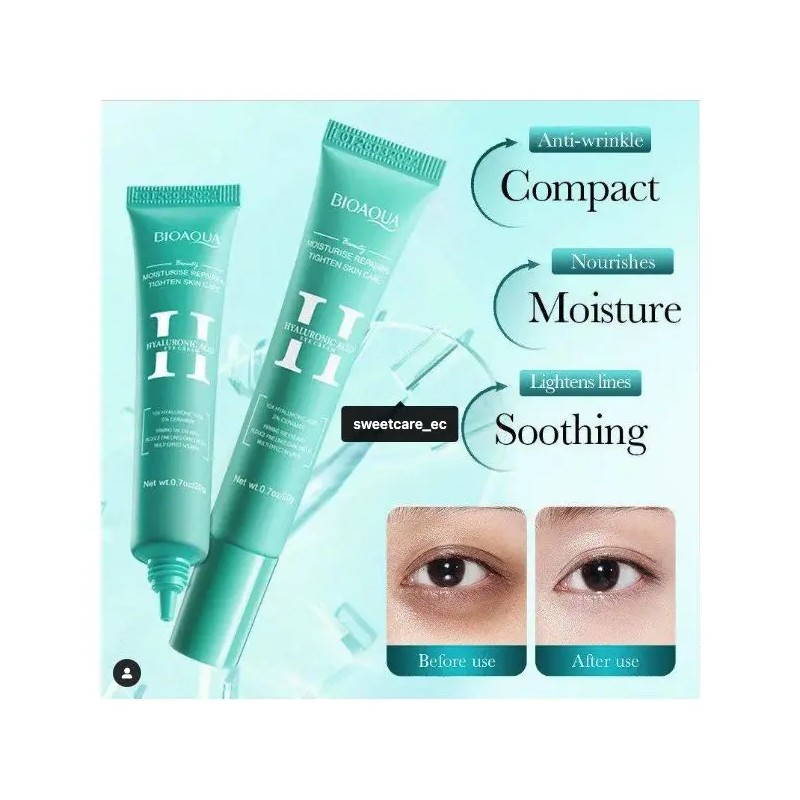 Kit Serum Crema Facial Ojos Ácido Hialurónico