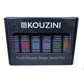 Kouzini Ultra Premium Balsamic Vinegar, 60ml 6 pack Aged Balsamic Vinegars from Modena, Italy, Premium, Smooth & Full-Bodied Flavor, Great for Salads, Marinades, Dressing, Travel Size Glass Bottles