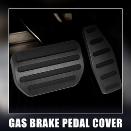 X AUTOHAUX 1 Set Automatic Transmission Brake Pedal Pad Gas Accelerator Pedal Cover for Suzuki Jimny JB64W Sierra JB74W Black