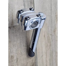 ENIX ALLOY 7/8" 22.2MM OLD SCHHOL BMX BIKE 4 BOLT QUILL STEM VINTAGE CRUISER BICYCLE - Chrome