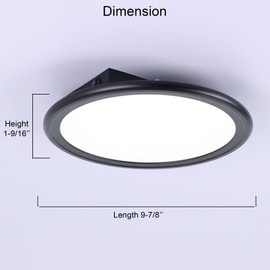 Maichis 12V RV 10inch Super Slim LED Pendant Ceiling Light Fixture, 12V RV Interior Light Fixture with On&Off Switch, 12Volt Ceiling Mount Light, Dimmable, 4000K for Motorhome Camper Trailer