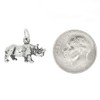 LGU Sterling Silver Oxidized Three Dimensional Rhinoceros Charm