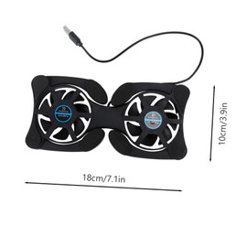 Gatuida Portable Foldable Laptop Cooler with Fans USB Cooling Pad for Notebooks Energy Saving Non Slip Design Durable Space Saving Black