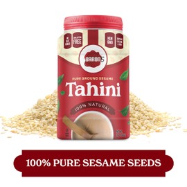 Baron's Kosher 100% Pure Ground Sesame Tahini 16-ounce Jars (1 Pound (Pack of 12))