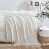KASYLAN 100% Acrylic Knitted Throw Blanket Textured Solid Soft Decorative