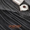 EHEYCIGA Fleece Blanket Dark Grey Throws for Sofas Fluffy Warm