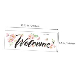Yardenfun 2pcs Welcome Wall Sticker Large Welcome Letters Welcome Home Wall Stickers Pvc Pink Gourd Coffin