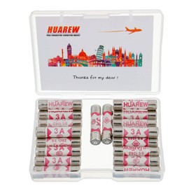 HUAREW 20 Pcs 3A 240V 6.3x25 mm BS1362 0.248x0.984 Inch Ceramic Tube Fuses