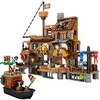 RiceBlock Pirate Ship Building Toys, Pirate Wharf Themed City Store