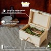 Creative Deco Small Wooden Lockable Jewellery Box | 10.6 x