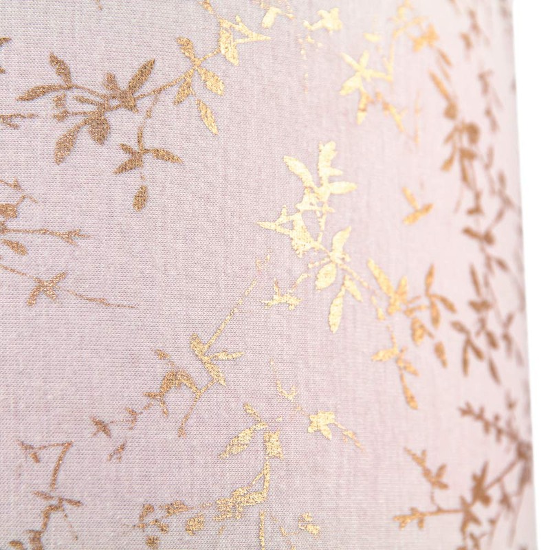 Modern Soft Pink Cotton Fabric 10" Lamp Shade with Gold