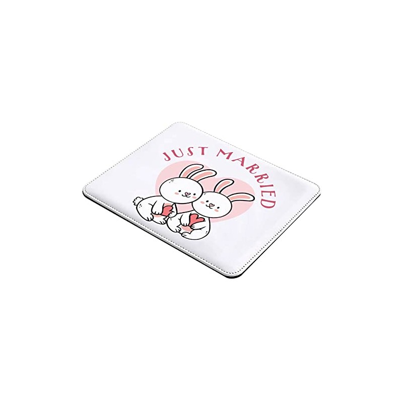 Fabulous Mauspad aus Kunstleder Just Married Newlywed Anniversary Celebration Gift