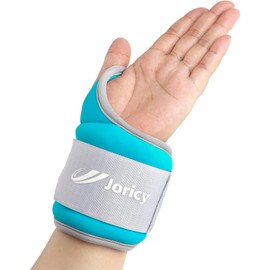 Wrist Weights for Men Women 2LBS Pair (1 LB Each Weight) Hand Weights Arm Weight with Thumb Loops Lock Weights Weighted Gloves for Running Walking Cardio Exercises Sport, Light Blue