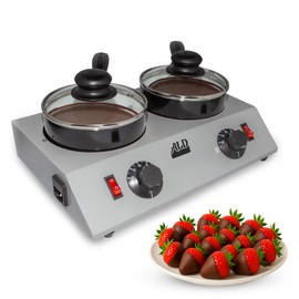 GorillaRock Chocolate Melting Pot | Professional Chocolate Tempering Machine with Manual Control | Heated Chocolate | 110V (Double pot)