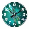 NOMEDOGYIM Dragonfly Wall Clock Abstract Light Spots on Green Background
