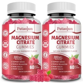 Magnesium Citrate Gummies  Magnesium Supplement for Women  High Absorption Magnesium Supplement  Vegan, Non-GMO Magnesium Gummies  120 Raspberry...   