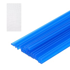 sourcing map 10pcs Plastic Welding Rods, 8 Inch PP Welding Repair Strips Welder Rods with Reinforcing Mesh for Car Bumpers, Kayak Repair, Plastic Welder, Blue