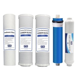 IPW Industries, Inc. - Complete Water Filter Replacement Set for Puroline PL-500 Reverse Osmosis (RO) System - RO Set with 50 GPD Membrane (5pcs.)