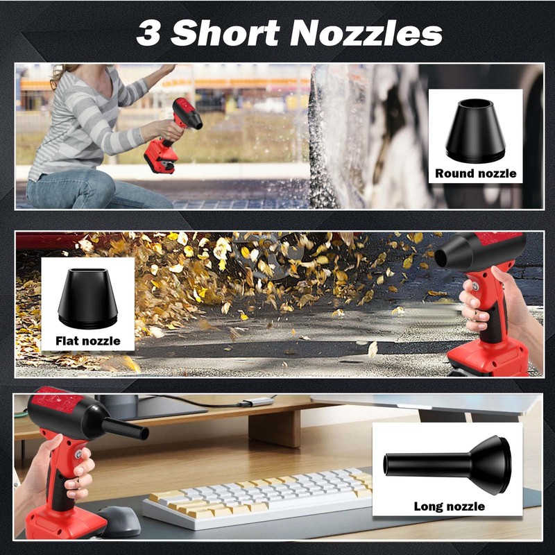 Cordless Leaf Blower,Jet Fan 130000 RPM Wind Speed,Compatible with Craftsman