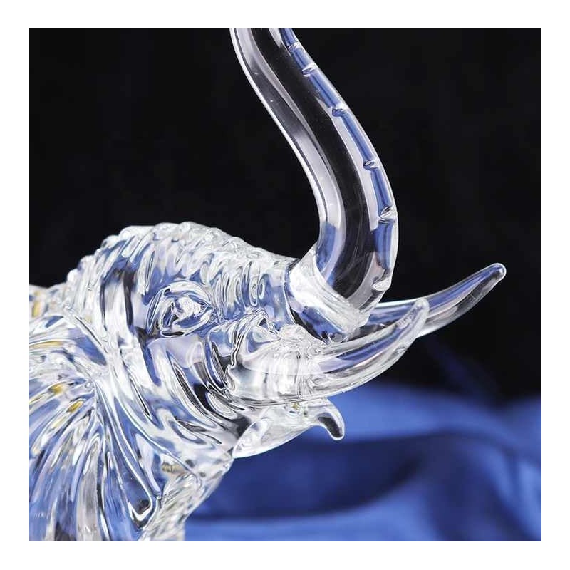 SEGOY Crystal Elephant Animal Figurine Collection Glass Ornament Table -