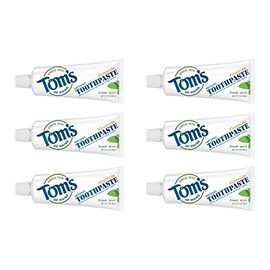 Tom's of Maine Travel Size Anticavity Fresh Mint Toothpaste, 3 oz. 6-Pack (Packaging May Vary)
