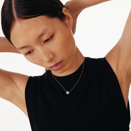 GELIN 14k Solid Gold Evil Eye Necklace for Women | Opal Jewelry | Christmas Gift