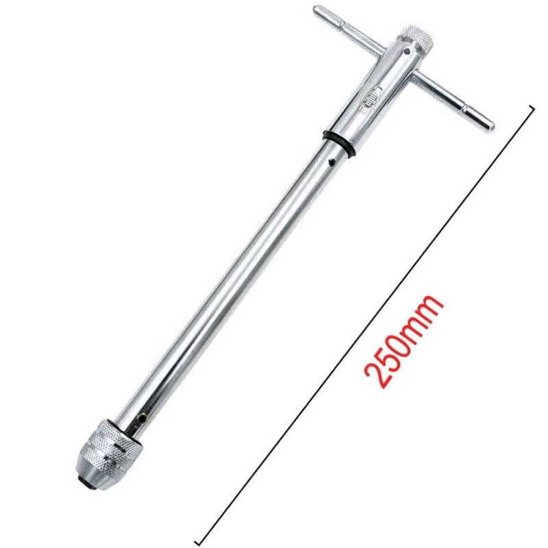 Qisf Ratchet T-Handle Tap Wrench Set with 5 Titanium Taps