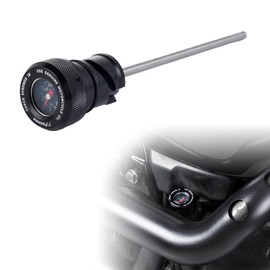Black M8 Softail Oil Dipstick with Temperature Gauge, Motorcycle Oil Dipstick Fits 2018-2025 Harley Softail Fat Bob, Fat Boy, Low Rider, Low Rider S/ST, Street Bob