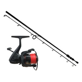 Hunter Pro Spinning Lure fishing Rod and Reel Combo With Braid. Carbon Fibre. 5+1 Ball Bearings