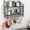 VyGrow 28 Inch Pot Rack Wall Mounted, 2 Tier Pots