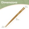 BambooMN Premium Reusable Japanese Bamboo Chopsticks, Twisted 9 inch -