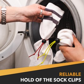 Homeffect Sock Clips for Laundry - The Original Sock Clip for Washing Socks - Laundry Sock Holder for Washing Machine and Dryer - Sock Hanger - Keep Socks Together with The Sock Laundry Organizer