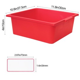 Veiuwa 24 PCS Classroom Bins,Plastic Storage Bins for Classroom Library,Organization Bin,Suitable for Classrooms, Homes, Kindergartens, etc.