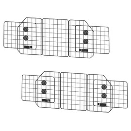 OUSHENG 2 Pack Dog Barrier for SUV, Adjustable Large Car Divider Universal-Fit Wire Mesh Pet Gate Accessories Essentials for Cargo Vehicles Van Safety Travel, Black