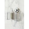 BlissHome Lock 'n Roll Suction Cup Rectangular Basket: No-Drill, Rust-Resistant