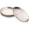 Swlthwen 4 Pcs Japanese Ceramic Dinner Plates, Household Tableware Plates